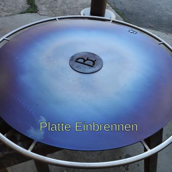 Grillplatte einbrennen